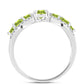 Inel din Argint 925 ( 3.5 grame ) cu Peridot Changbai și Topaz Alb 2.61 Carate