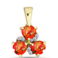 Pandantiv din Argint 925 Placat cu Aur ( 1.19 grame ) cu Turcoaz Mohave și Topaz Alb 1.31 Carate