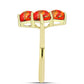 Inel din Argint 925 Placat cu Aur ( 2.35 grame ) cu Turcoaz Mohave 2.01 Carate