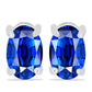 Cercei din Argint 925 ( 1.23 grame ) cu Safir Albastru Australian 1.32 Carate