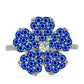 Inel din Argint 925 ( 4 grame ) cu Safir Albastru Australian și Topaz Alb 2.28 Carate