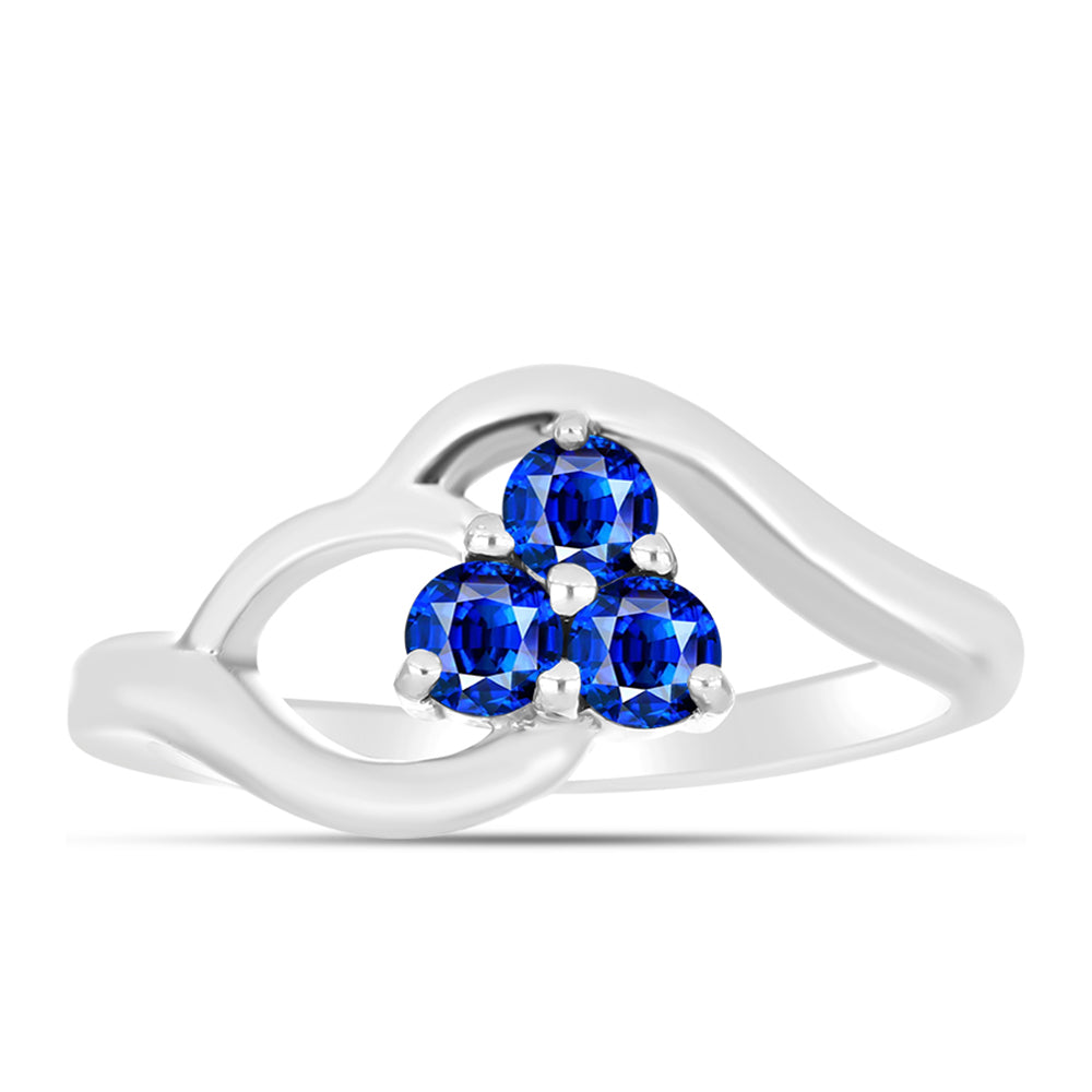 Inel din Argint 925 ( 2.38 grame ) cu Safir Albastru Australian 0.54 Carate 1 