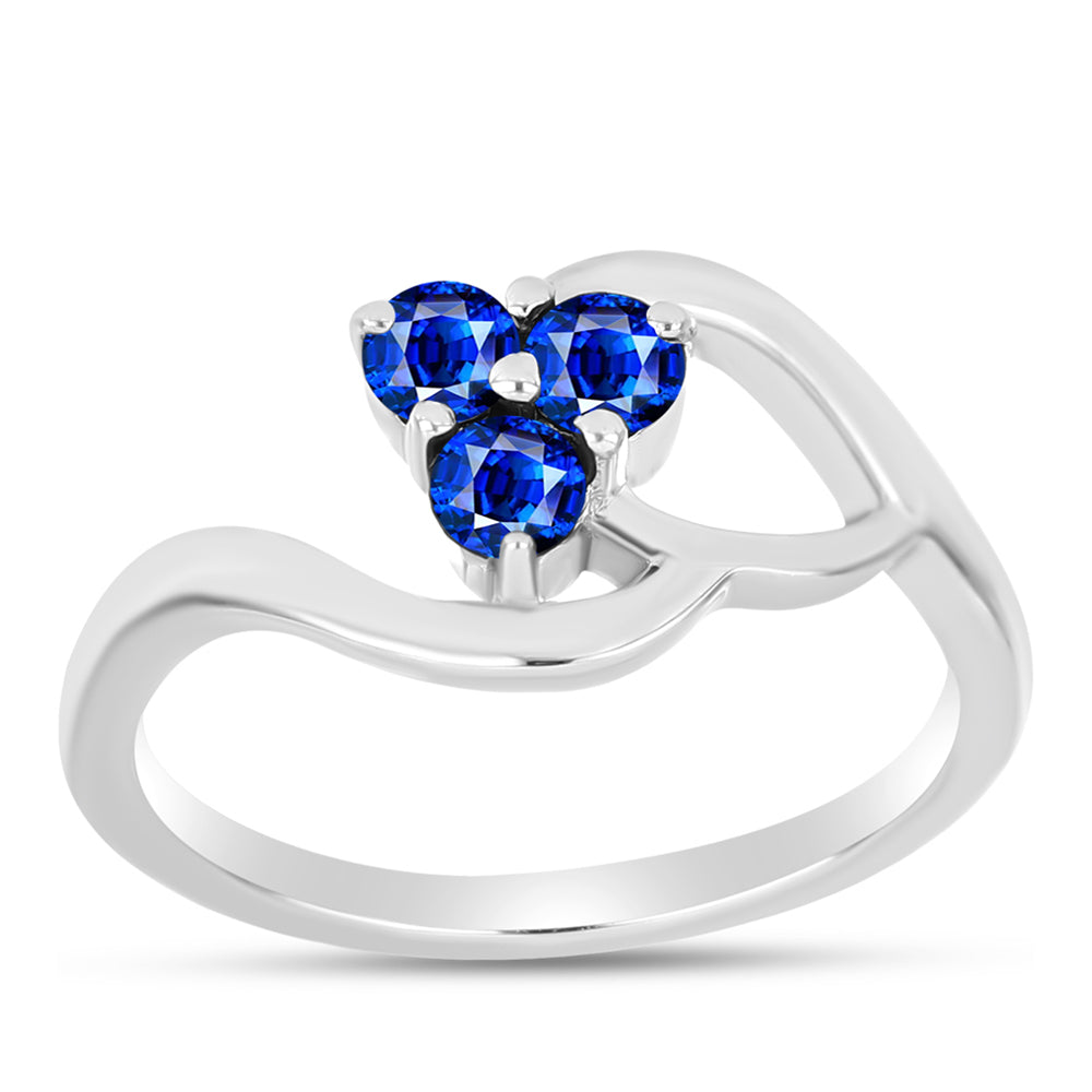Inel din Argint 925 ( 2.38 grame ) cu Safir Albastru Australian 0.54 Carate 2 