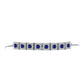 Brățară din Argint 925 ( 7.67 grame ) cu Safir Albastru Australian și Topaz Alb 3.65 Carate