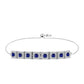 Brățară din Argint 925 ( 7.67 grame ) cu Safir Albastru Australian și Topaz Alb 3.65 Carate