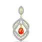 Pandantiv din Argint 925 Placat cu Aur ( 3.59 grame ) cu Turcoaz Mohave și Topaz Alb 2.29 Carate