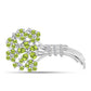 Broşă din Argint 925 ( 5.3 grame ) cu Peridot Changbai și Topaz Alb 2.22 Carate