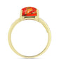 Inel din Argint 925 Placat cu Aur ( 4.22 grame ) cu Turcoaz Mohave și Topaz Alb 3.79 Carate