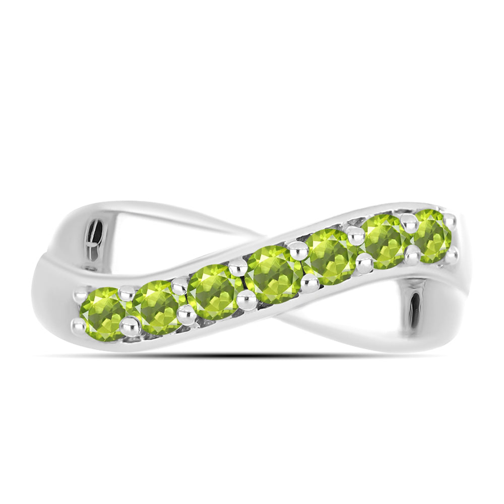 Inel din Argint 925 ( 3.51 grame ) cu Peridot Changbai 0.52 Carate 1 