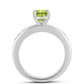 Inel din Argint 925 ( 2.89 grame ) cu Peridot Changbai și Topaz Alb 1 Carate