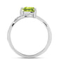 Inel din Argint 925 ( 2.02 grame ) cu Peridot Changbai și Topaz Alb 0.89 Carate