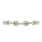 Brățară din Argint 925 ( 8.13 grame ) cu Peridot Changbai și Topaz Alb 4.67 Carate
