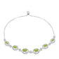 Brățară din Argint 925 ( 8.13 grame ) cu Peridot Changbai și Topaz Alb 4.67 Carate