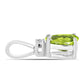 Pandantiv din Argint 925 ( 0.55 grame ) cu Peridot Changbai și Topaz Alb 0.76 Carate