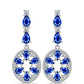 Cercei din Argint 925 ( 7.36 grame ) cu Safir Albastru Australian și Topaz Alb 7.71 Carate