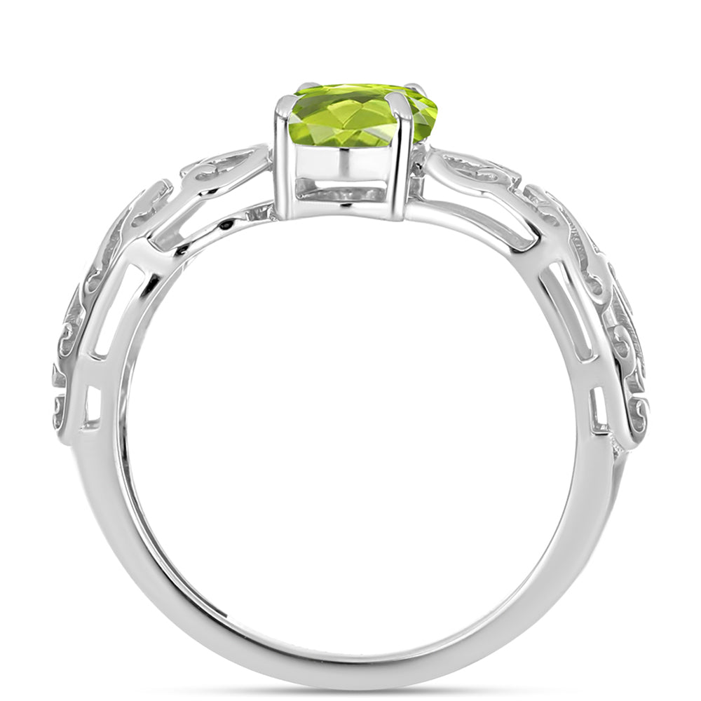 Inel din Argint 925 ( 1.75 grame ) cu Peridot Changbai 1.15 Carate
