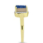 Inel din Argint 925 Placat cu Aur ( 3.64 grame ) cu Albastru Drusy și Topaz Alb 3.03 Carate