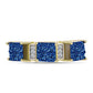 Inel din Argint 925 Placat cu Aur ( 4.57 grame ) cu Albastru Drusy și Topaz Alb 4.11 Carate