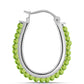 Cercei din Argint 925 ( 7.5 grame ) cu Peridot Changbai 3.9 Carate