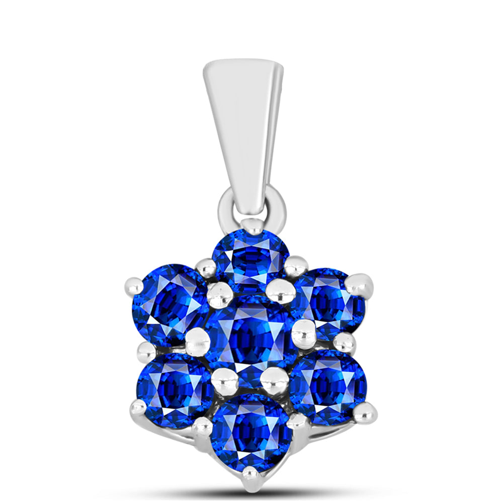 Pandantiv din Argint 925 ( 1.18 grame ) cu Safir Albastru Australian 1.24 Carate