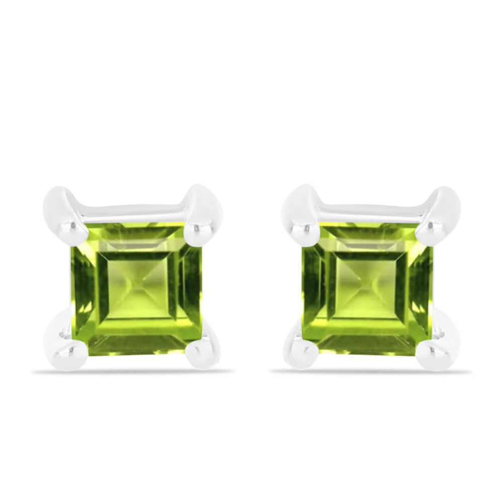 Cercei din Argint 925 ( 1.23 grame ) cu Peridot Changbai 0.81 Carate 1 