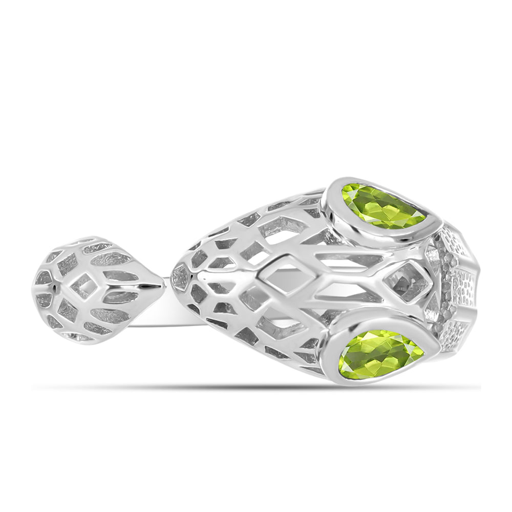 Inel din Argint 925 ( 3.44 grame ) cu Peridot Changbai 0.42 Carate