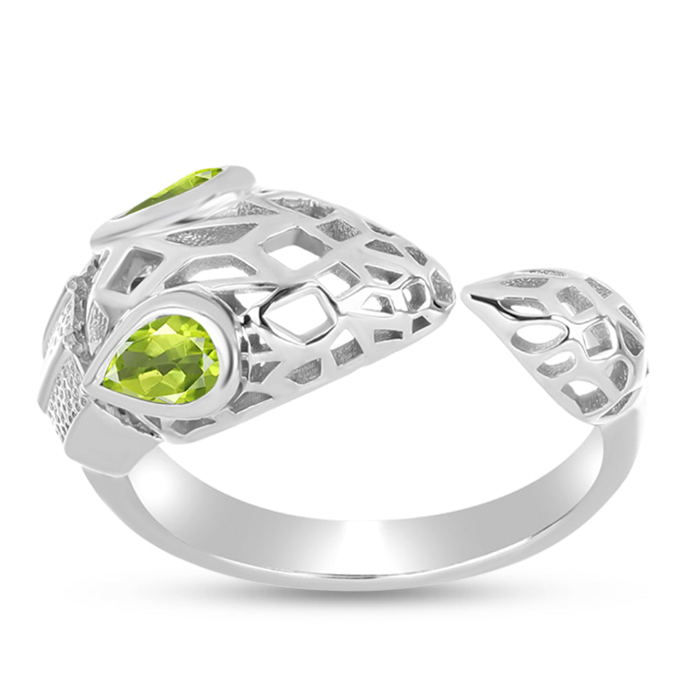 Inel din Argint 925 ( 3.44 grame ) cu Peridot Changbai 0.42 Carate