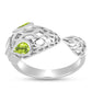 Inel din Argint 925 ( 3.44 grame ) cu Peridot Changbai 0.42 Carate