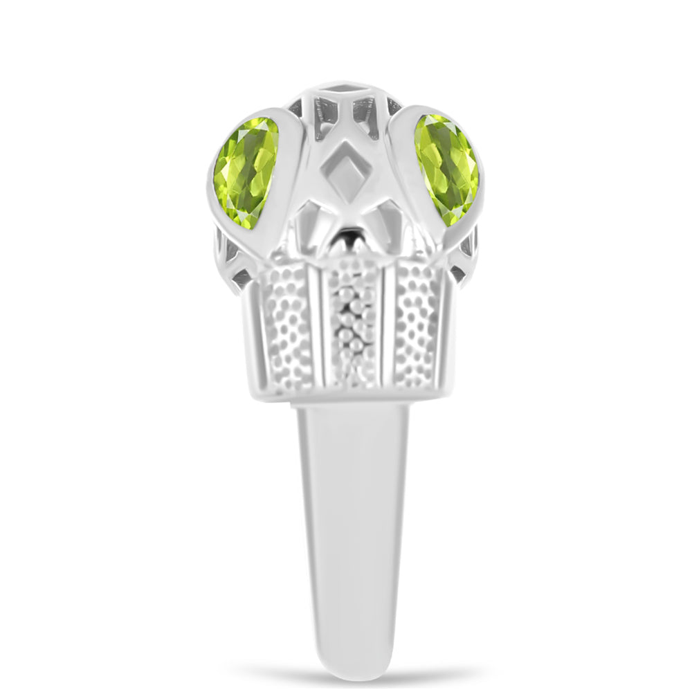 Inel din Argint 925 ( 3.44 grame ) cu Peridot Changbai 0.42 Carate