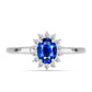 Inel din Argint 925 ( 2.2 grame ) cu Safir Albastru Australian și Topaz Alb 1.4 Carate