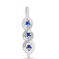 Pandantiv din Argint 925 ( 1.24 grame ) cu Safir Albastru Australian și Topaz Alb 0.27 Carate