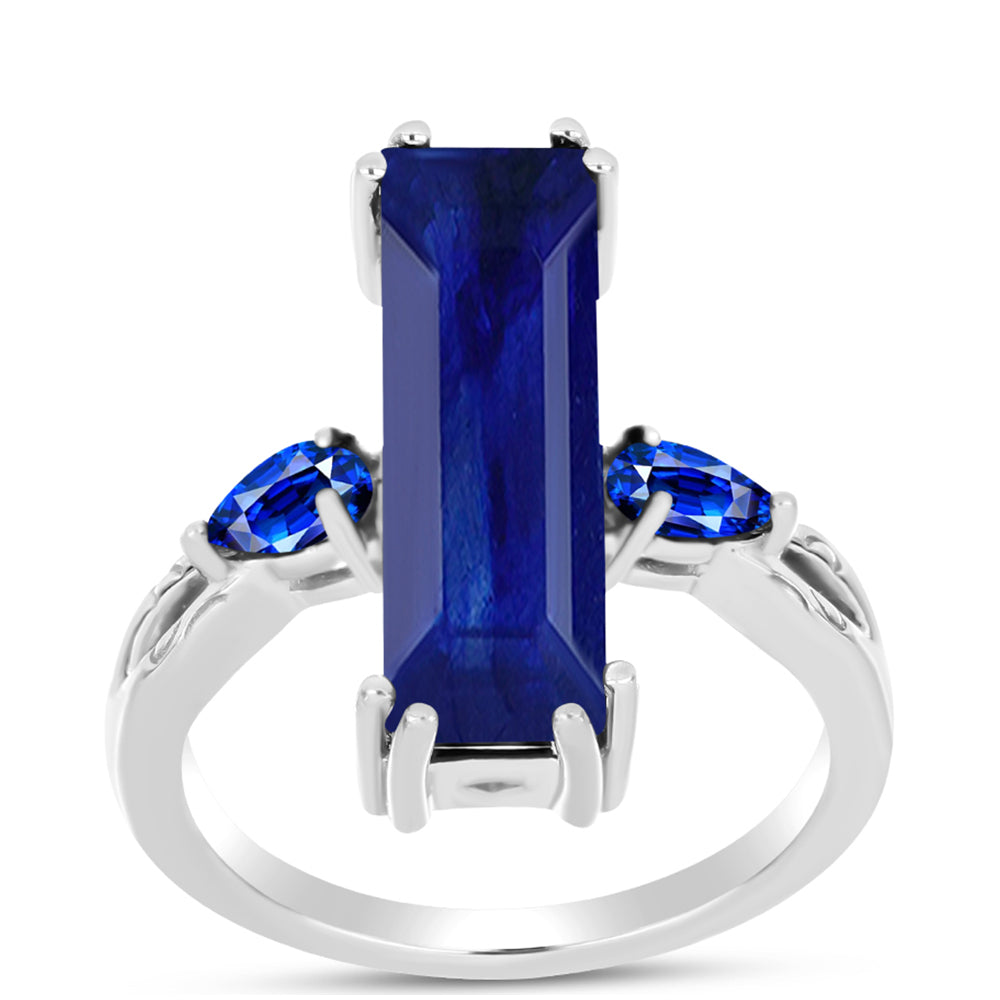 Inel din Argint 925 ( 3.52 grame ) cu Safir Albastru Australian 9.05 Carate