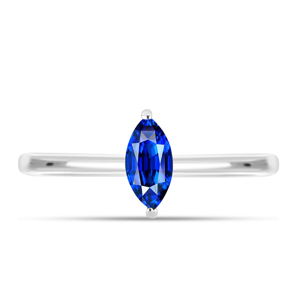 Inel din Argint 925 ( 1.45 grame ) cu Safir Albastru Australian 0.51 Carate 1 