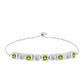 Brățară din Argint 925 ( 4.93 grame ) cu Peridot Changbai și Topaz Alb 1.47 Carate