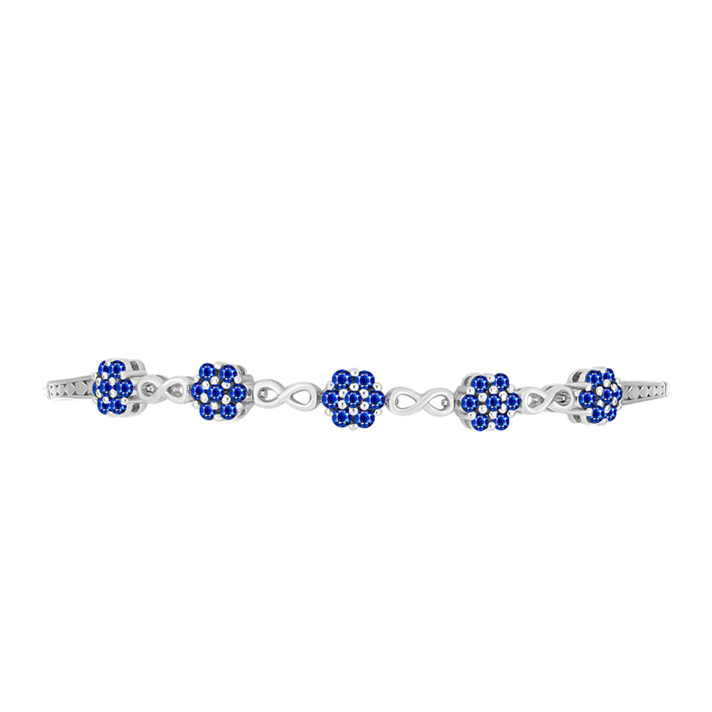 Brățară din Argint 925 ( 8.14 grame ) cu Safir Albastru Australian 1.88 Carate