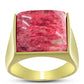 Inel din Argint 925 Placat cu Aur ( 5.25 grame ) cu Thulit 11.27 Carate