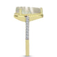 Inel din Argint 925 Placat cu Aur ( 2.99 grame ) cu Sidef și Topaz Alb 2.52 Carate