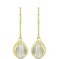 Cercei din Argint 925 Placat cu Aur ( 3.35 grame ) cu Sidef 3.9 Carate