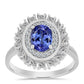 Inel din Argint 925 ( 3.35 grame ) cu Tanzanit AAA și Topaz Alb 2.16 Carate