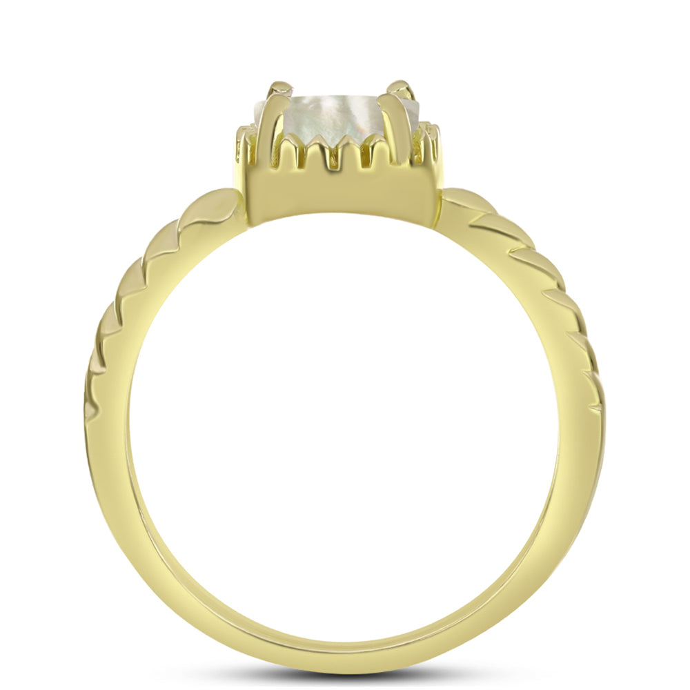 Inel din Argint 925 Placat cu Aur ( 2.96 grame ) cu Sidef 1.27 Carate