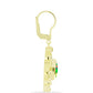 Cercei din Argint 925 Placat cu Aur ( 3.97 grame ) cu Opal Verde Etiopian Lega Dembi 0.56 Carate