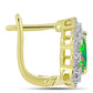 Cercei din Argint 925 Placat cu Aur ( 4.27 grame ) cu Opal Verde Etiopian Lega Dembi și Topaz Alb 2.3 Carate