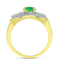 Inel din Argint 925 Placat cu Aur ( 4.69 grame ) cu Opal Verde Etiopian Lega Dembi și Topaz Alb 1.66 Carate