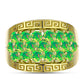 Inel din Argint 925 Placat cu Aur ( 5.72 grame ) cu Opal Verde Etiopian Lega Dembi 1.26 Carate