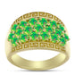 Inel din Argint 925 Placat cu Aur ( 5.72 grame ) cu Opal Verde Etiopian Lega Dembi 1.26 Carate