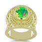Inel din Argint 925 Placat cu Aur ( 9.36 grame ) cu Opal Verde Etiopian Lega Dembi 1.36 Carate
