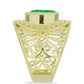 Inel din Argint 925 Placat cu Aur ( 9.36 grame ) cu Opal Verde Etiopian Lega Dembi 1.36 Carate