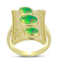 Inel din Argint 925 Placat cu Aur ( 5.5 grame ) cu Opal Verde Etiopian Lega Dembi 1.27 Carate