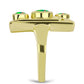 Inel din Argint 925 Placat cu Aur ( 5.5 grame ) cu Opal Verde Etiopian Lega Dembi 1.27 Carate