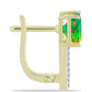 Cercei din Argint 925 Placat cu Aur ( 3.49 grame ) cu Opal Verde Etiopian Lega Dembi și Topaz Alb 1.59 Carate